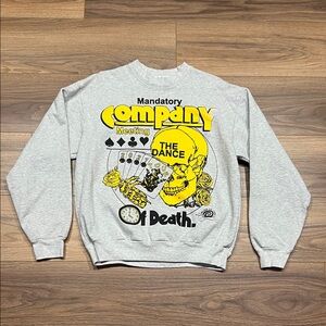 Online Ceramics Mandatory Company Meeting Dance of Death Sweatshirt Gray Medium